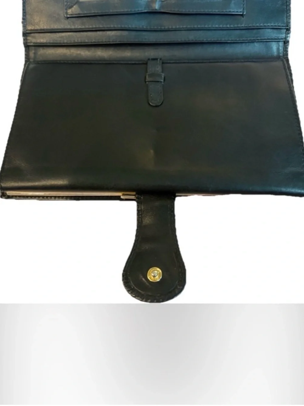 '80s Vintage Gucci Navy GG Long Monogram Clutch-Wallet - Picture 12 of 14